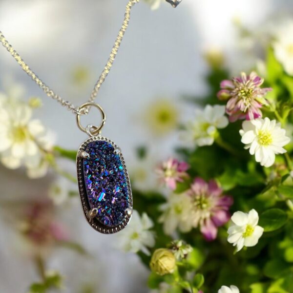 Oval Druzy Necklace