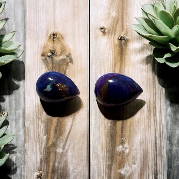 Purple Turquoise Stud Earrings